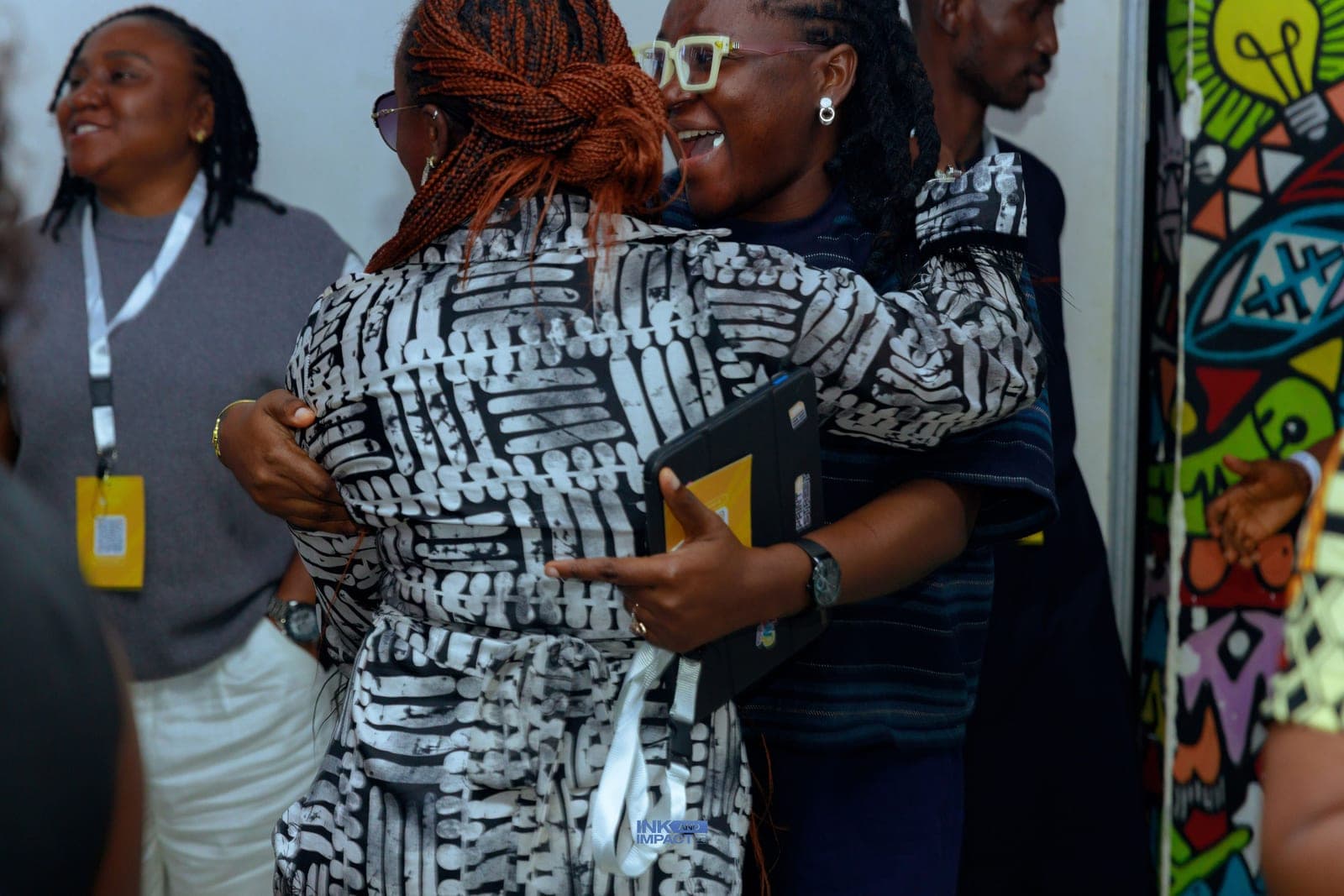 Members greeting each other at Ink & Impact 2.0