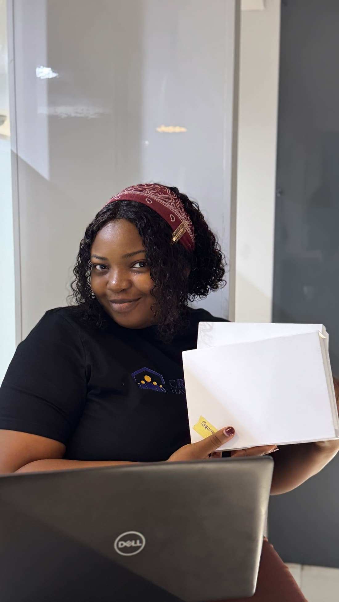 A member with their project folder