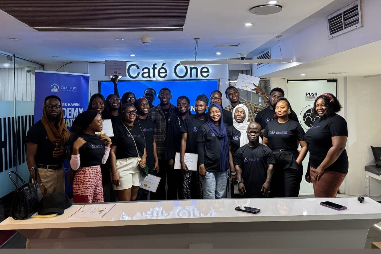 The January 2026 cohort together at the end of their Crafters Haven Academy training